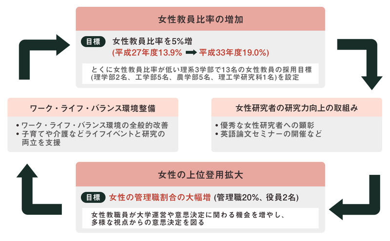 ダイバーシティ研究環境実現イニシアティブ（特色型）の目標