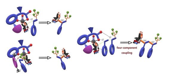 前例のない4成分の非対称ラジカル1,4-オキシトリフルオロメチル化反応の開発に成功<br>高精度量子力学的計算により選択性発現のメカニズムも解明