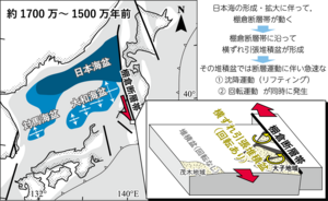日本海拡大時の大地の急速沈降と回転の同時発生を発見 地質調査が明かす棚倉断層帯沿いの堆積盆の詳細な発達史