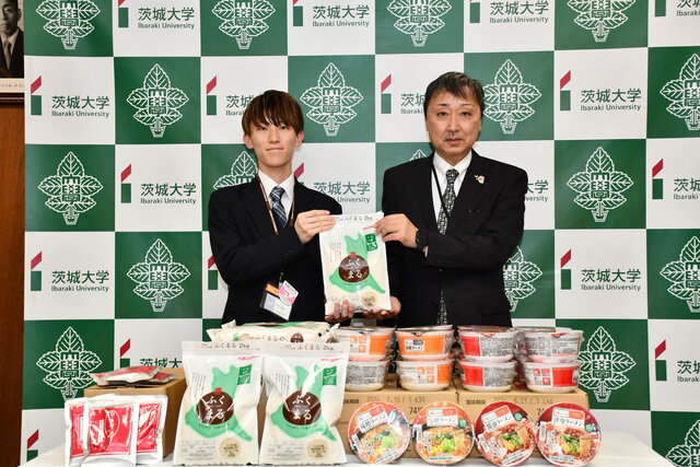 JA共済連茨城から学生へ向けてお米、カレー、カップ麺を提供<br>―継続的な食料支援に感謝