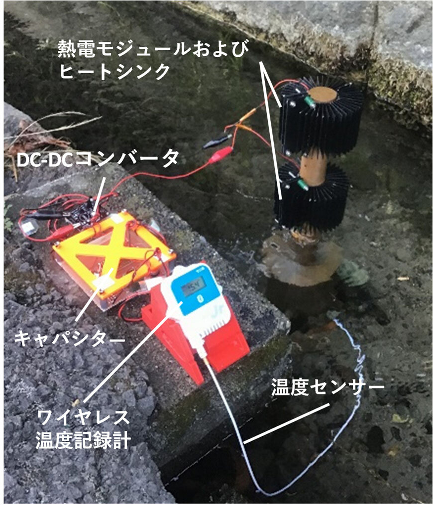 （web用）20240610_湧水に浸すと発電できる「湧水温度差発電」２.jpg