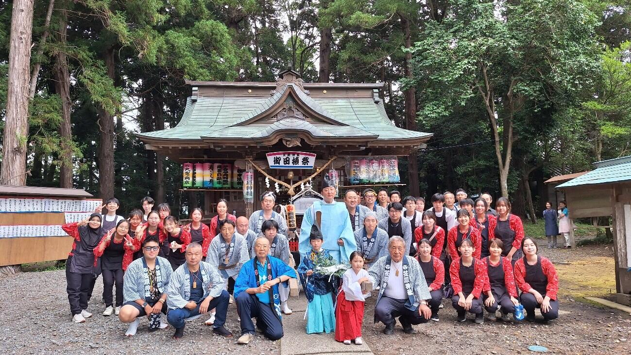 笠原神社御田植祭の参加者
